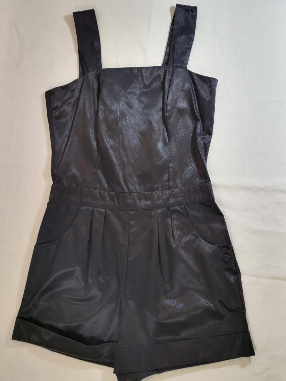 Baker by Ted Baker Black Satin Romper Jumpsuit – Size 16 Years